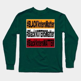 Black Voters Matter - Tri-Color - Double-sided Long Sleeve T-Shirt